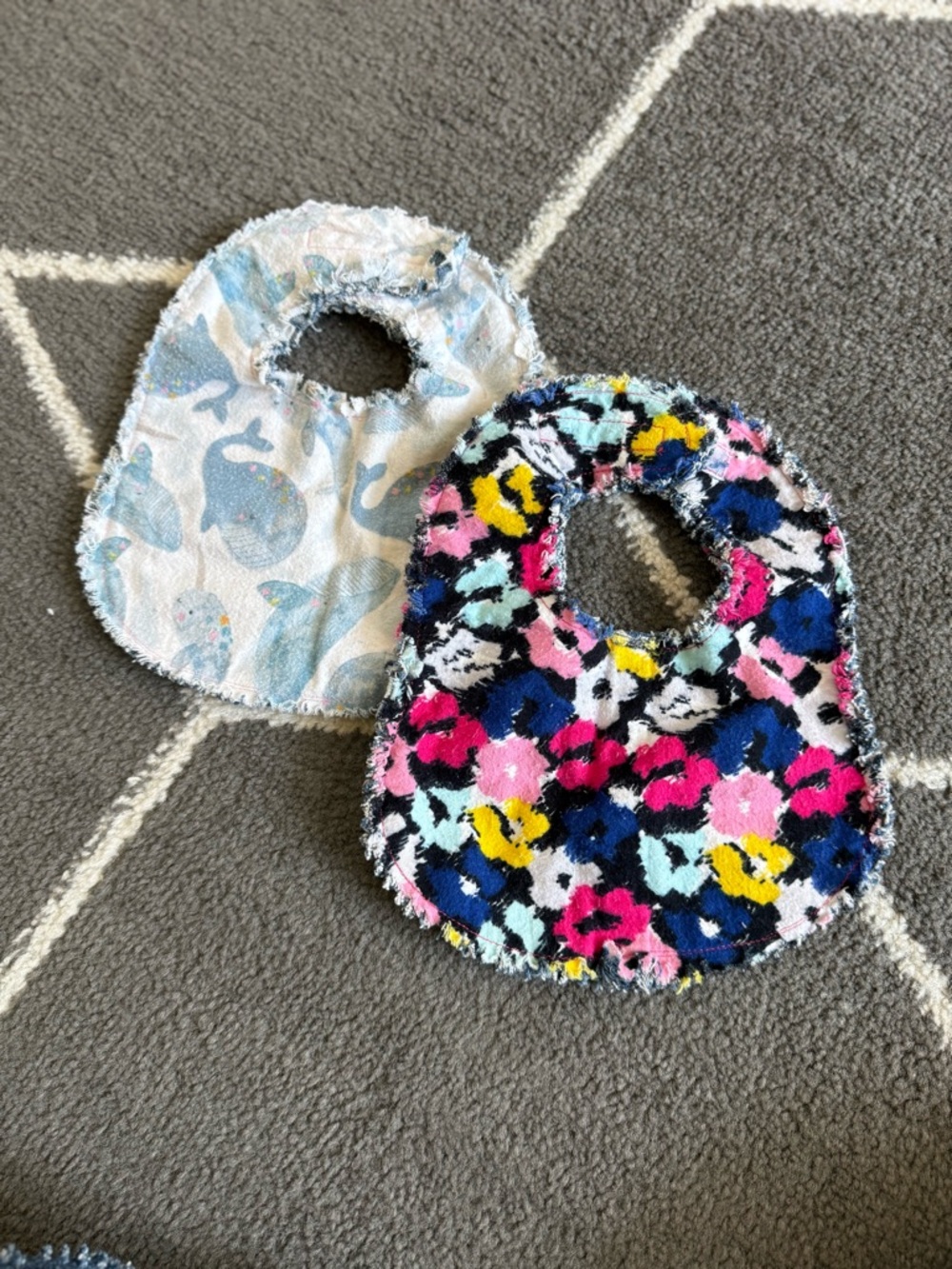 2 Handmade Baby bibs